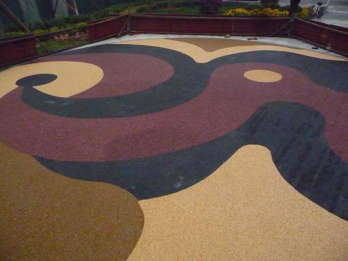 膠粘石透水路面